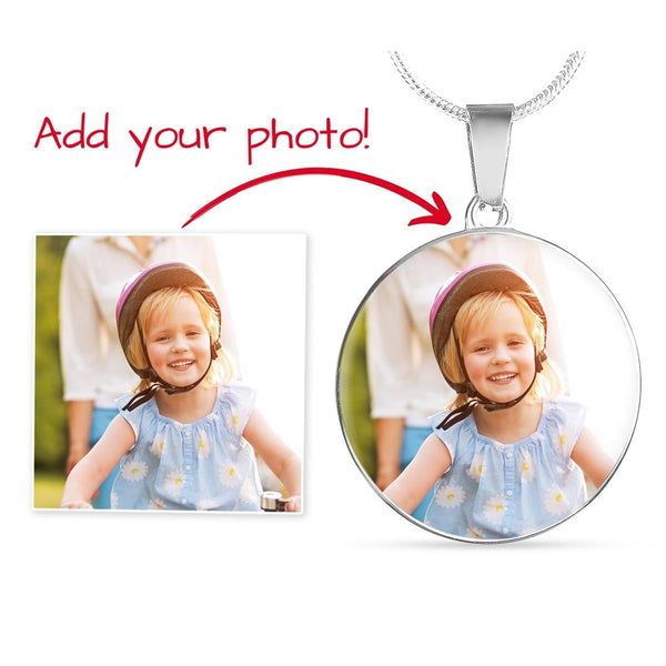Personalized Pet Photo Necklace with Engraving