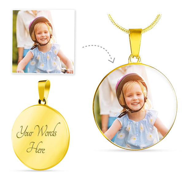 Personalized Pet Photo Necklace with Engraving