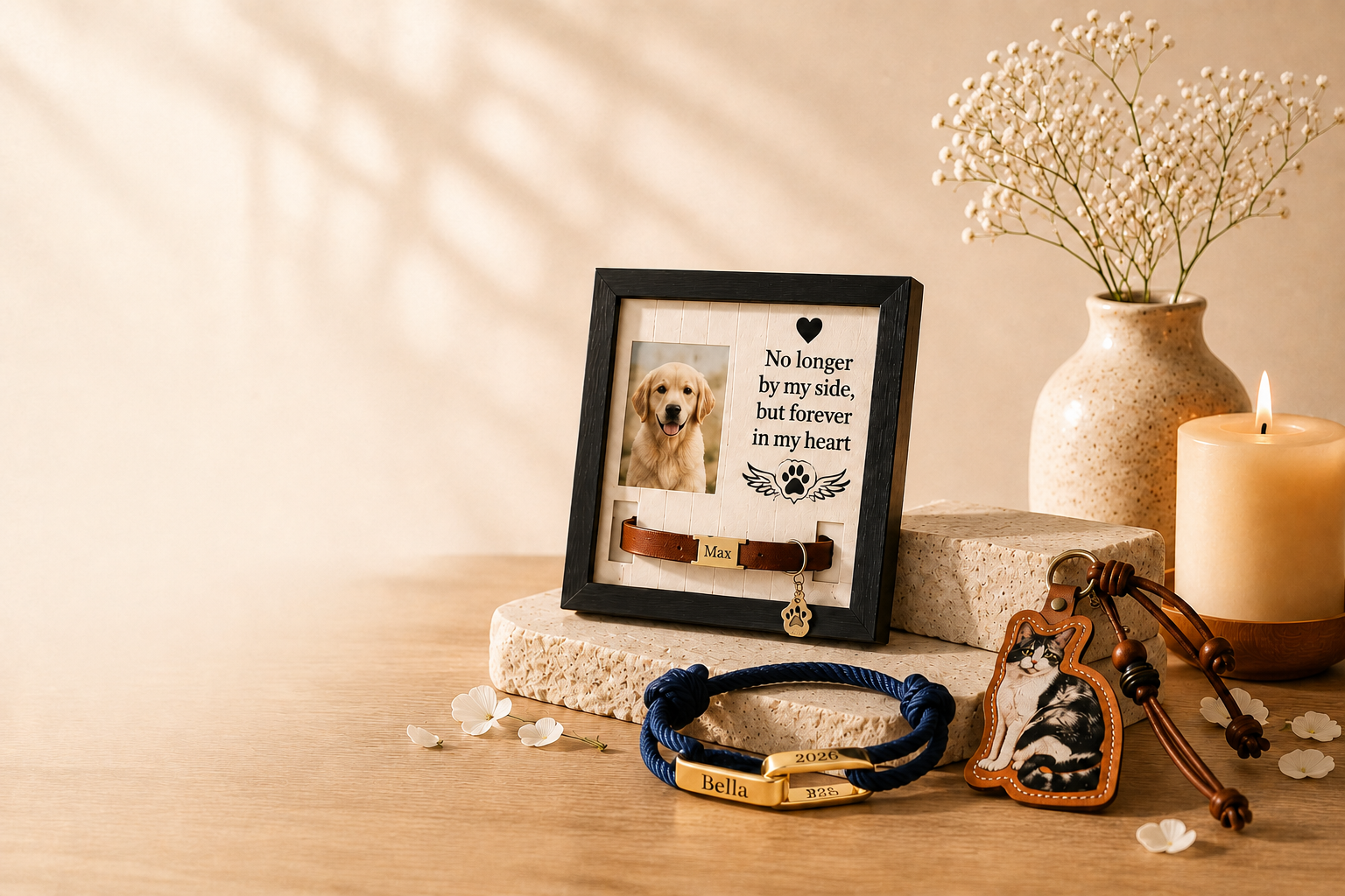 Personalized pet memorial keepsakes